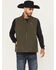 Image #2 - Ariat Men's Logo Concealed Carry Softshell Vest, Green, hi-res