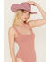 Image #3 - Free People Women's Clean Lines Bodysuit, Wine, hi-res