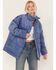 Image #1 - Wrangler Women's Corduroy Oversized Puffer Jacket, Blue, hi-res