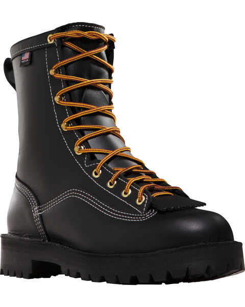 Danner Men's 8" Super Rain Forest GTX® Insulated Work Boots, Black, hi-res