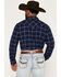 Image #4 - Gibson Trading Co Men's Country Line Plaid Print Long Sleeve Snap Flannel Shirt, Navy, hi-res