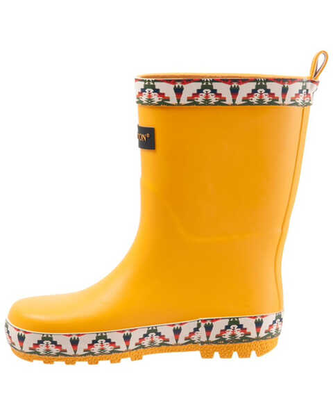 Image #3 - Pendleton Girls' Tucson Rain Boots - Round Toe, Yellow, hi-res