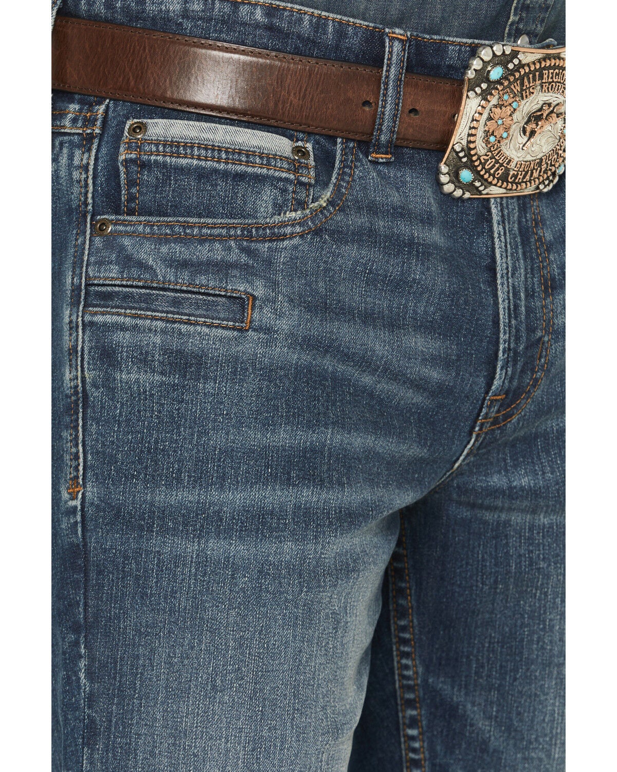 Image #2 - Cody James Men's Eastwood Wash Jackson Slim Straight Stretch Concealed Carry Utility Jeans, Dark Wash, hi-res