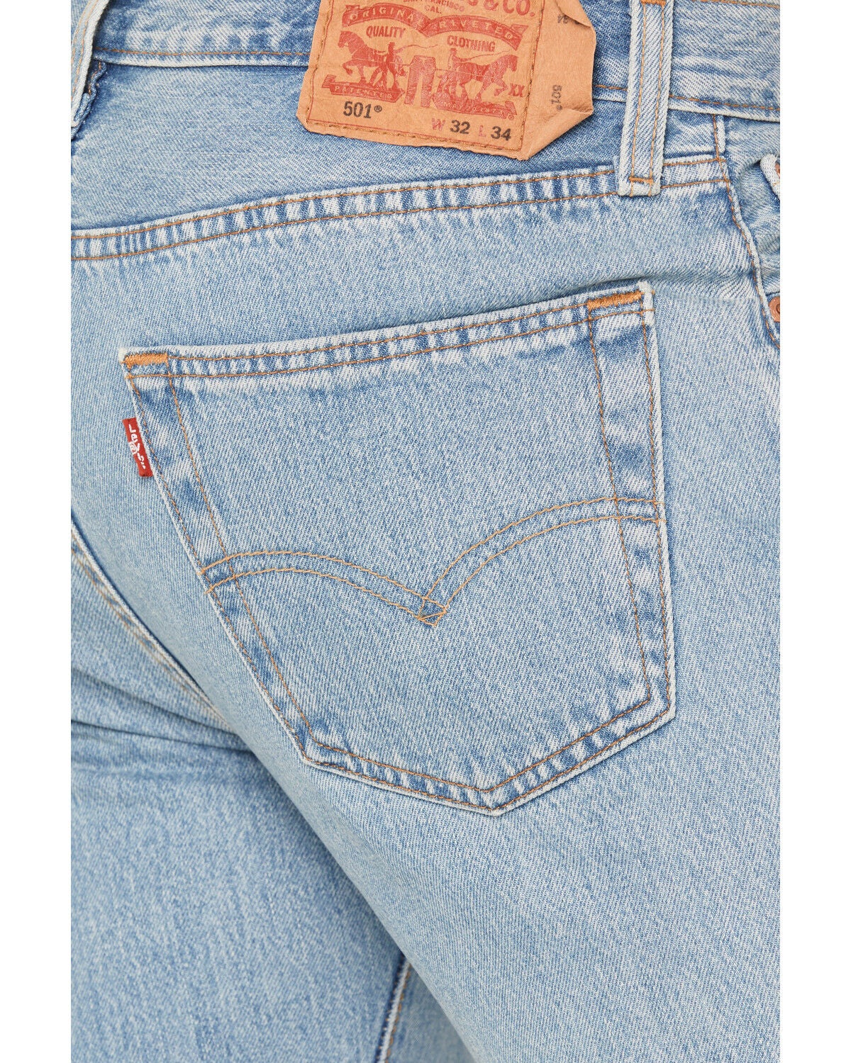 Image #4 - Levi's Men's 501 Original Fit Stonewashed Regular Straight Leg Jeans, Blue, hi-res