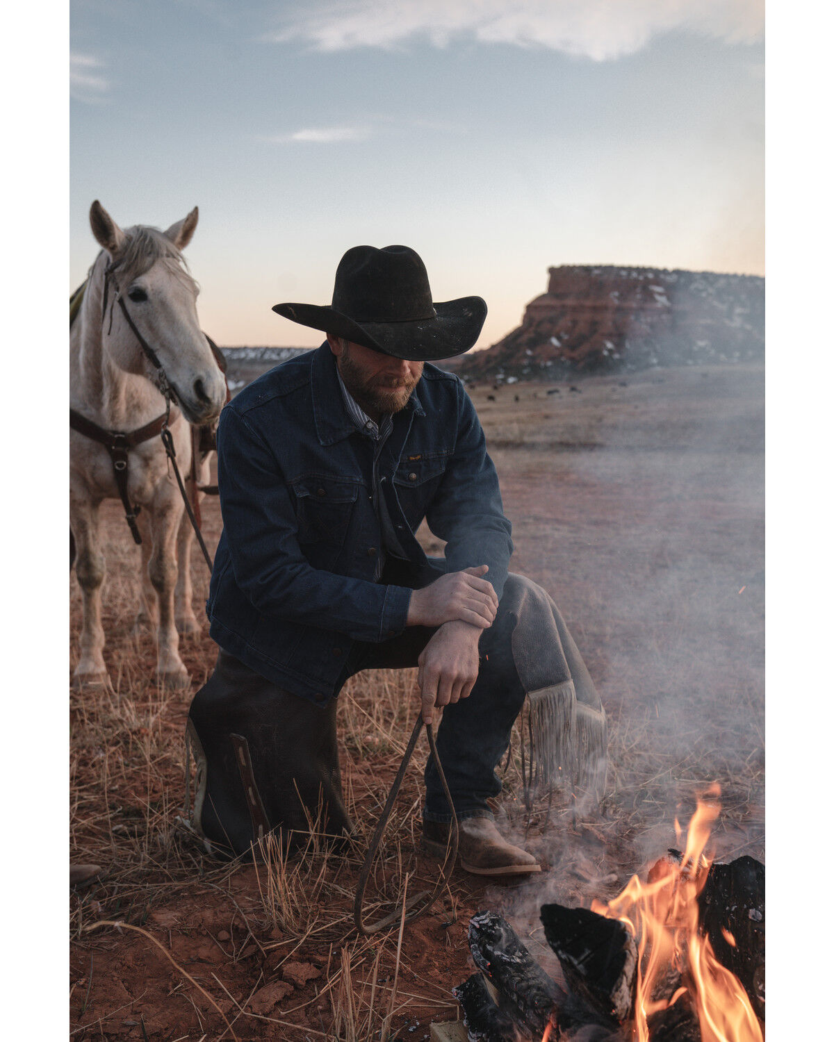 Image #1 - Wrangler Men's Western Denim Jacket, Indigo, hi-res