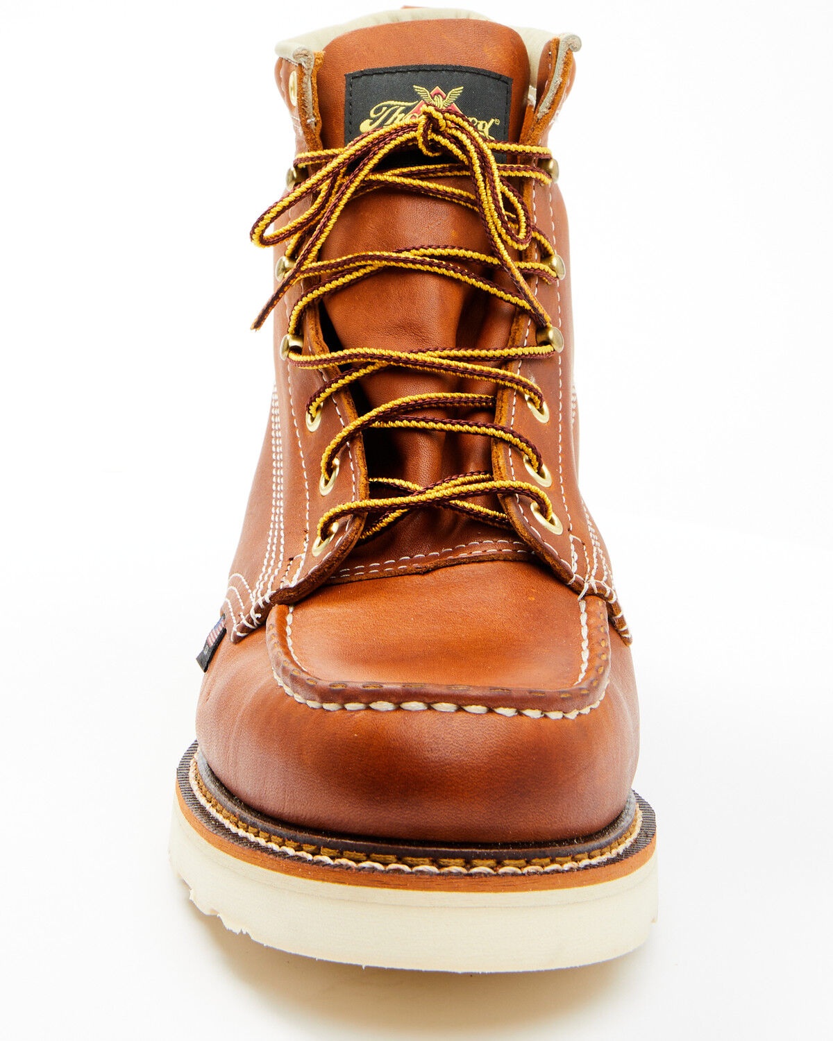 Image #4 - Thorogood Men's 6" American Heritage USA Wedge Sole Work Boots - Soft Toe, Tan, hi-res