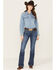 Image #1 - Ariat Women's R.E.A.L Perfect Rise Leila Bootcut Stretch Jeans, Dark Wash, hi-res