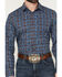 Image #3 - Gibson Trading Co Men's City Limits Medallion Print Long Sleeve Button-Down Stretch Western Shirt, Blue, hi-res