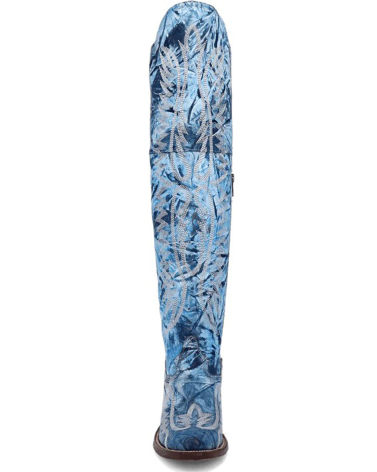 Image #4 - Dan Post Women's Moxie Tall Western Boots - Snip Toe, Blue, hi-res