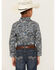 Rodeo Clothing Boys' Paisley Print Long Sleeve Pearl Snap Western Shirt, Brown, hi-res