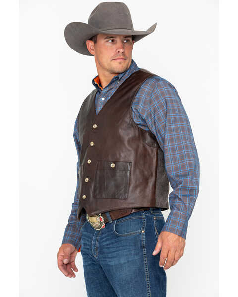 Image #5 - Outback Trading Co. Men's Wynard Button Pocket Vest , Brown, hi-res