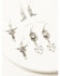 Image #1 - Shyanne Women's Western Earring Set - 3 Piece, Silver, hi-res