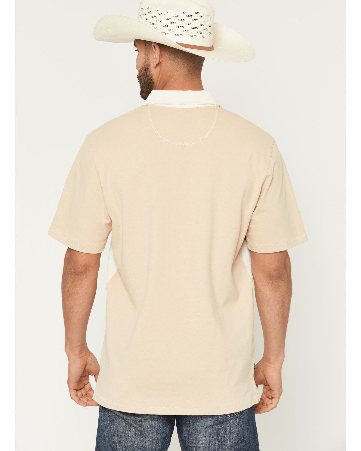 Image #4 - Kimes Ranch Men's Stripe Block Short Sleeve Polo Shirt, Tan, hi-res