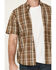 Image #3 - Dickies Men's Flex Plaid Print Short Sleeve Button-Down Work Shirt, Olive, hi-res