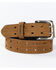 Hawx Men's Double Prong Reinforced Leather Belt, Medium Brown, hi-res