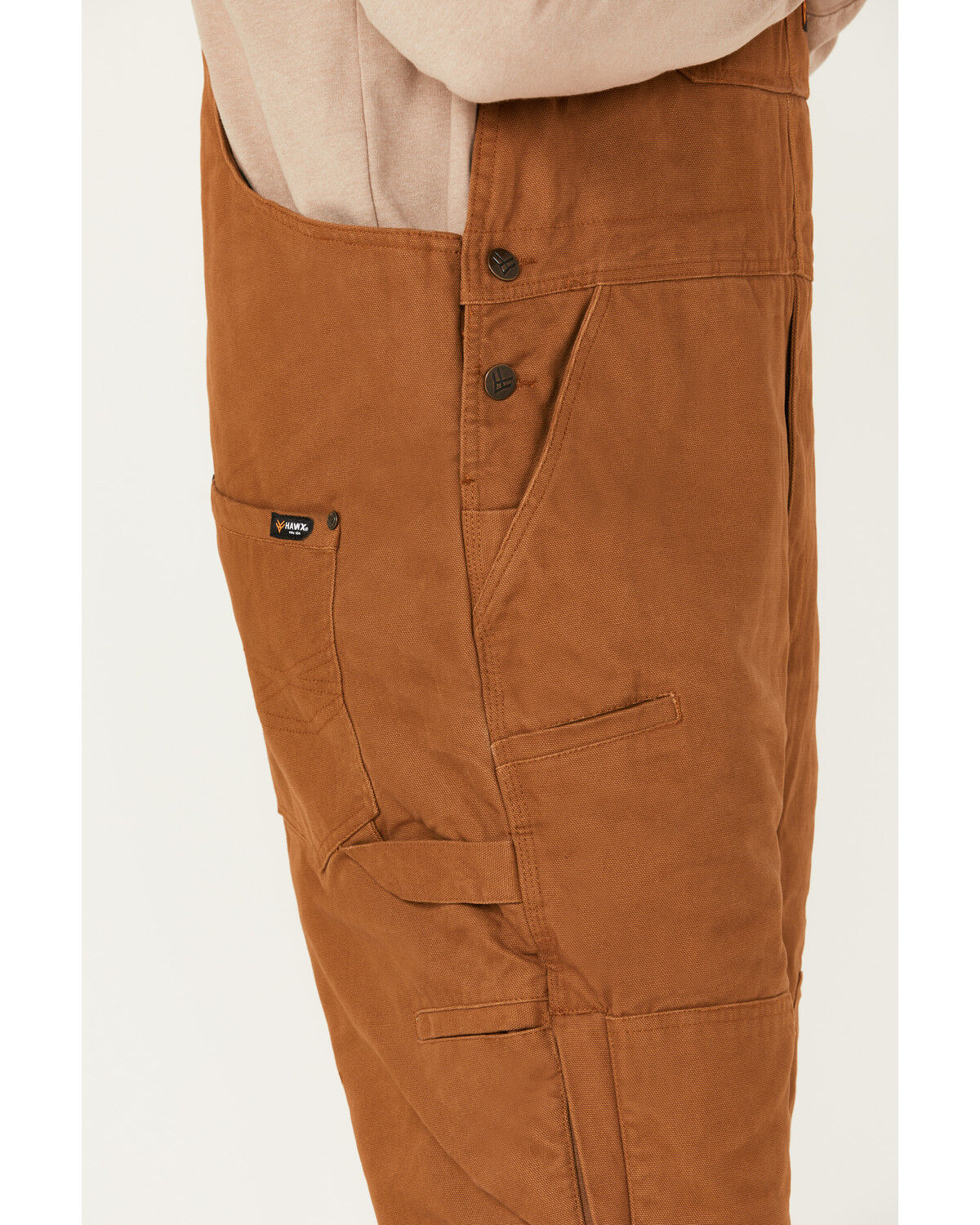 Image #2 - Hawx Men's Tillman Insulated Duck Bib Overalls, Rust Copper, hi-res