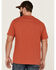 Image #4 - Brothers and Sons Men's Mercantile Light Red Weathered Slub Graphic Short Sleeve T-Shirt , Orange, hi-res