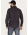 Image #4 - Resistol Men's Telluride Plaid Print Long Sleeve Button Down Western Shirt, Black/grey, hi-res
