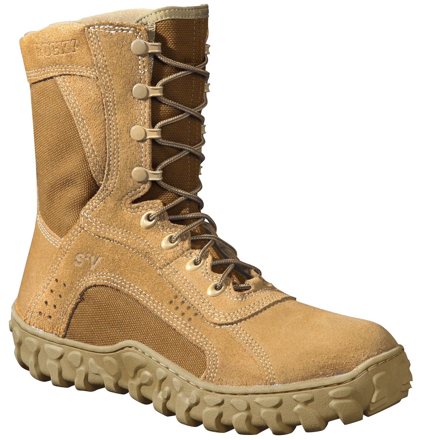 Image #1 - Rocky S2V Tactical Military Boots - Steel Toe, Brown, hi-res