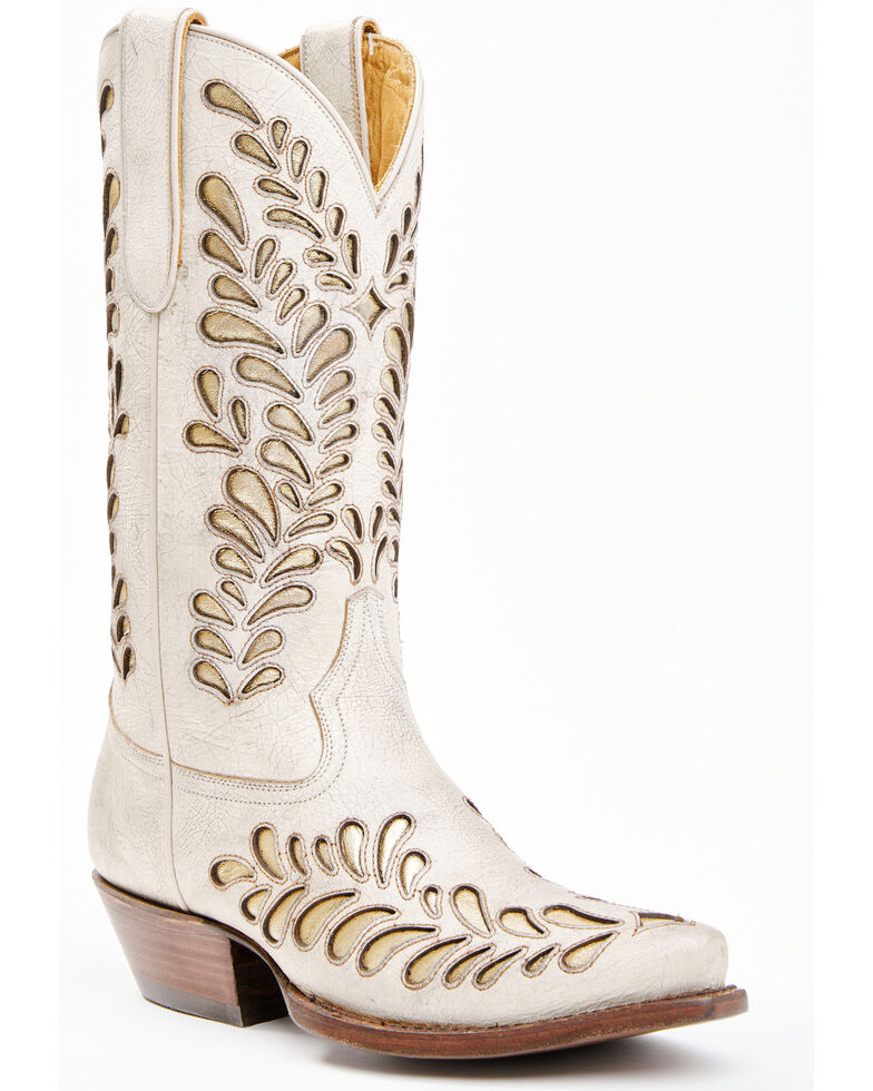 Caborca Silver by Liberty Black Women's Ely Inlay Western Boots - Snip Toe, Ivory, hi-res