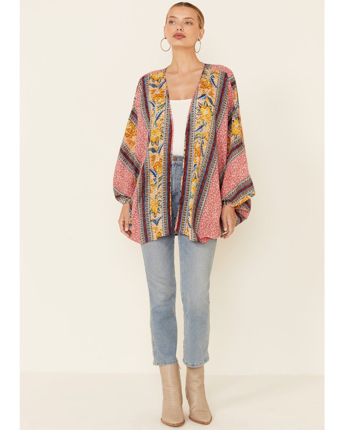 Image #4 - Band of the Free Women's Multi Print Grace Kimono, , hi-res