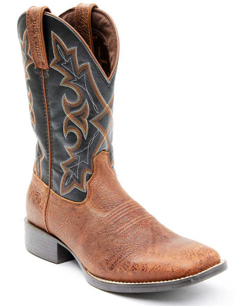 Image #1 - Durango Men's Brown Westward Western Performance Boots - Broad Square Toe, Brown, hi-res