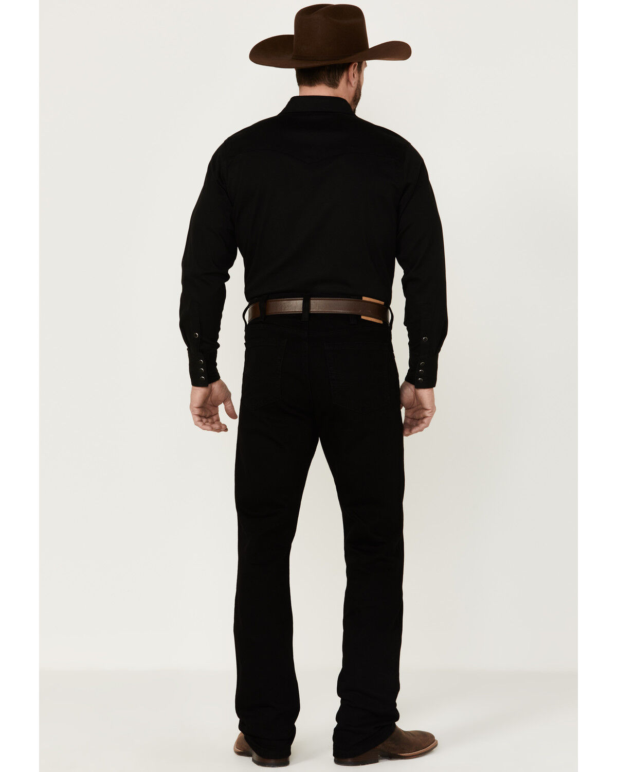 Image #3 - Blue Ranchwear Men's Bronson Slim Straight Stretch Denim Jeans, Black, hi-res