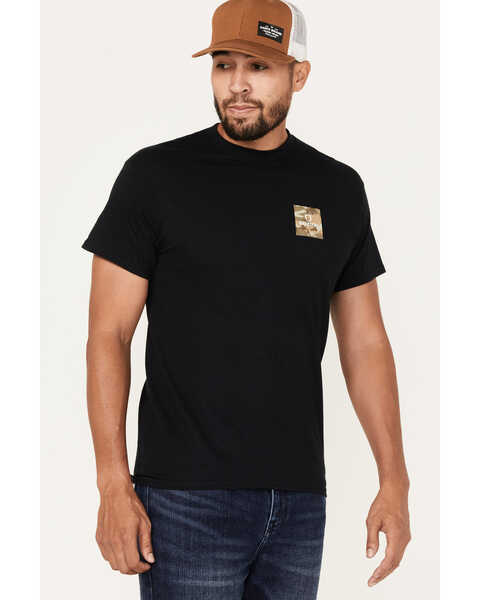 Image #2 - Brixton Men's Alpha Square Camo Logo Graphic T-Shirt , Black, hi-res