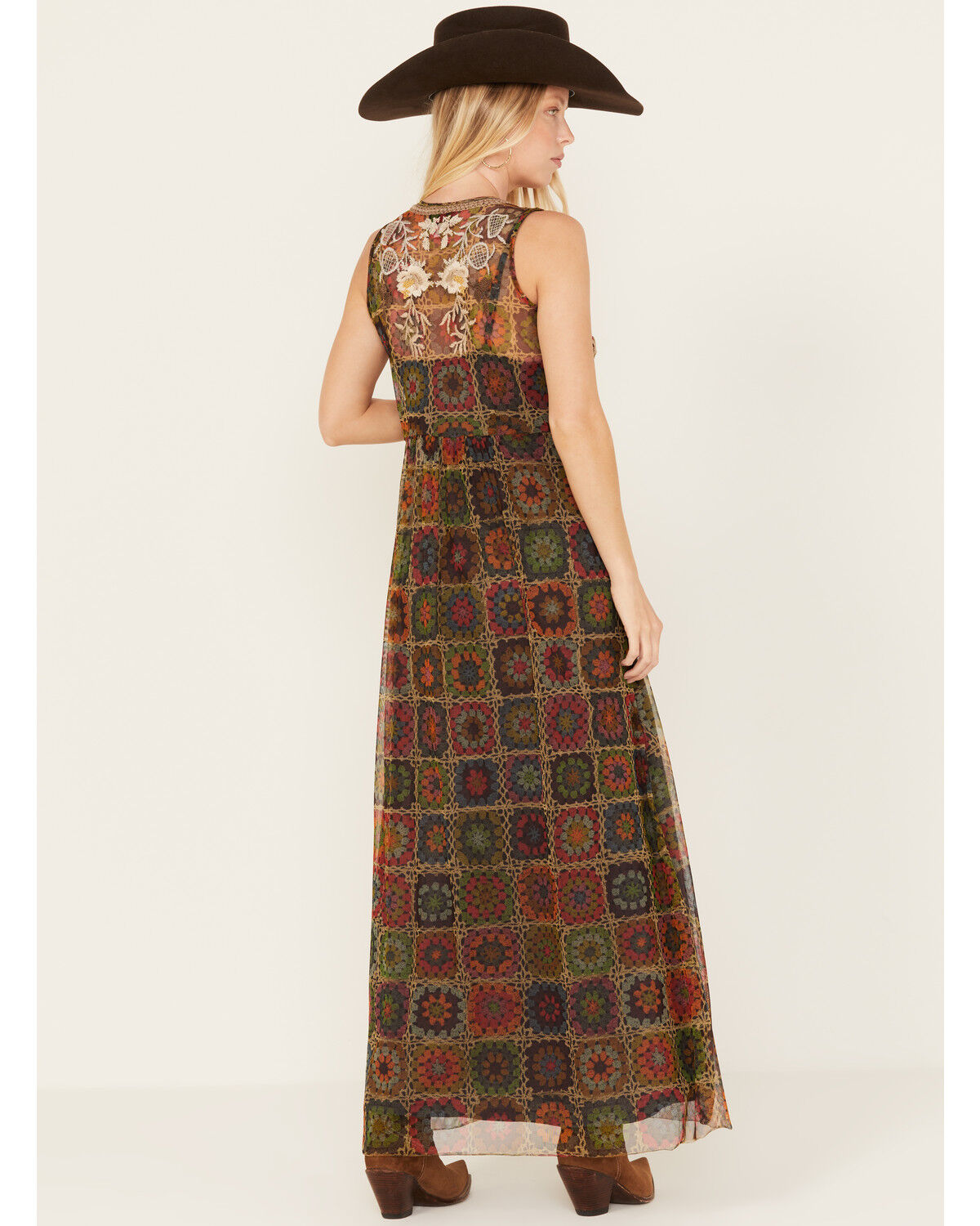 Image #4 - Johnny Was Women's Sleeveless Floral Bitola Mesh Slip Dress, Multi, hi-res