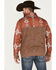 Hooey Men's Stevie Southwestern Print Pullover, Rust Copper, hi-res