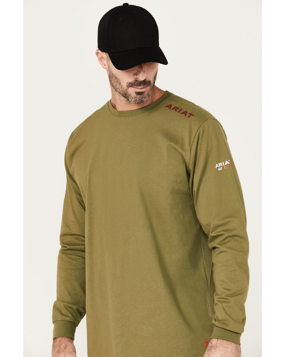 Image #4 - Ariat Men's FR Born For This Long Sleeve Work T-Shirt, Green, hi-res