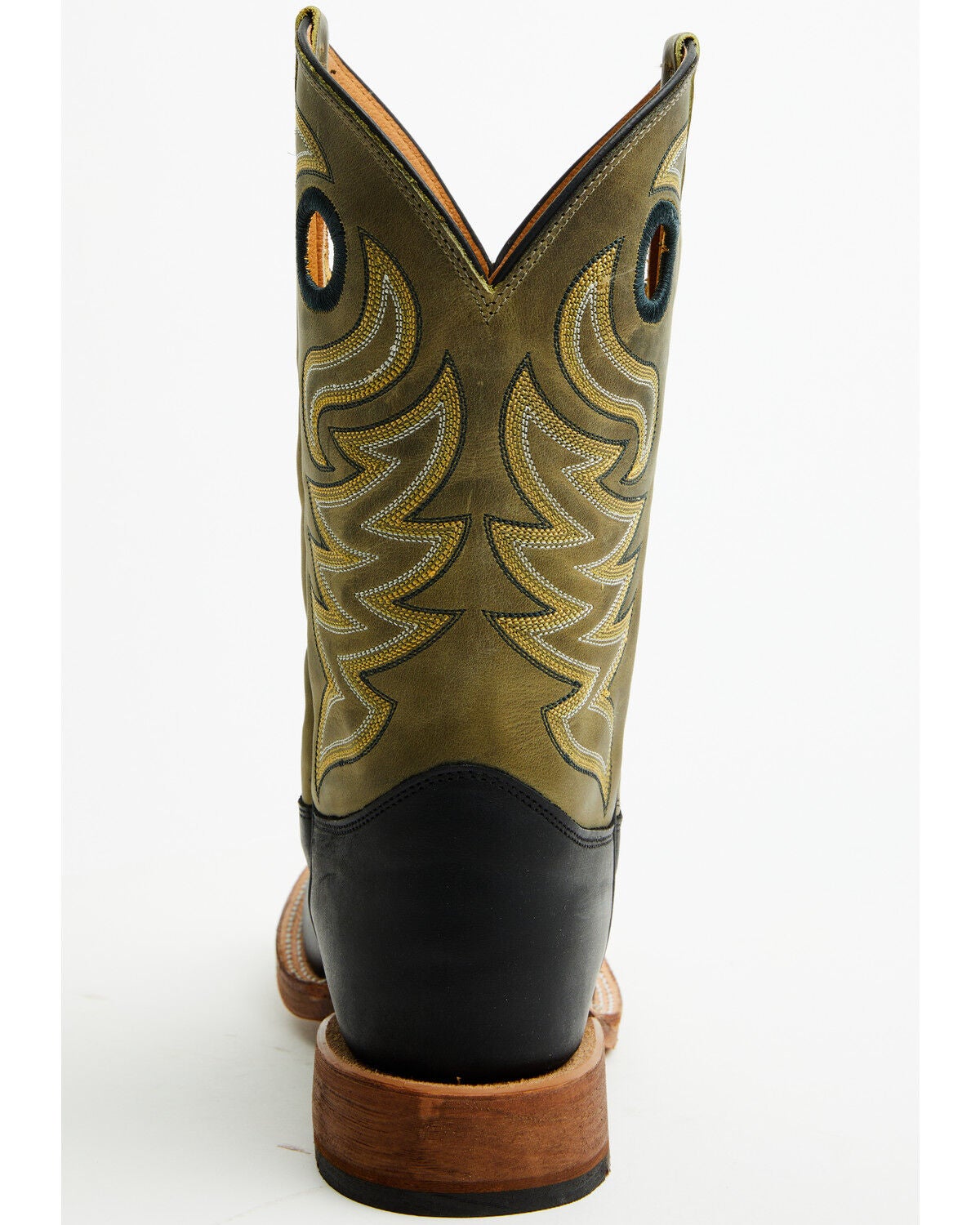Image #5 - Justin Men's Bent Rail Walsh Performance Western Boots - Broad Square Toe, Green, hi-res