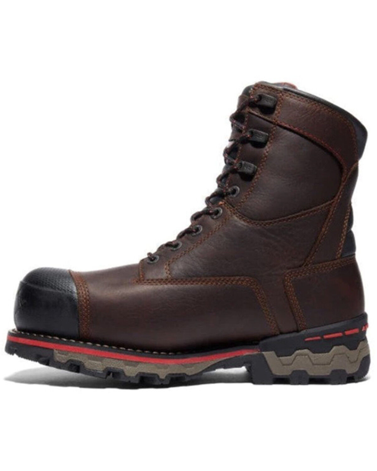 Image #3 - Timberland PRO Men's 8" Boondock Waterproof Work Boots - Composite Toe, Brown, hi-res
