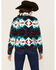 Ariat Women's Southwestern Print Berber Snap Front Pullover - Plus , Multi, hi-res