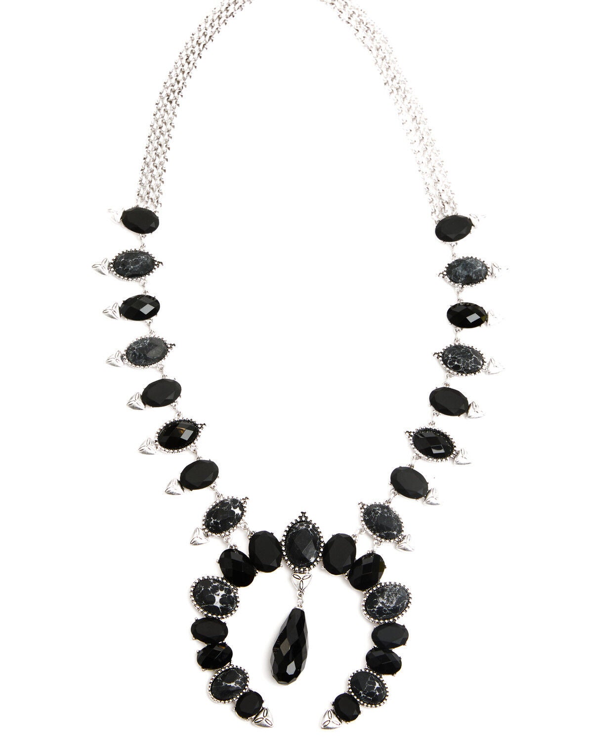 Image #2 - Lainey Wilson Women's Stone Squash Blossom Necklace, Black, hi-res