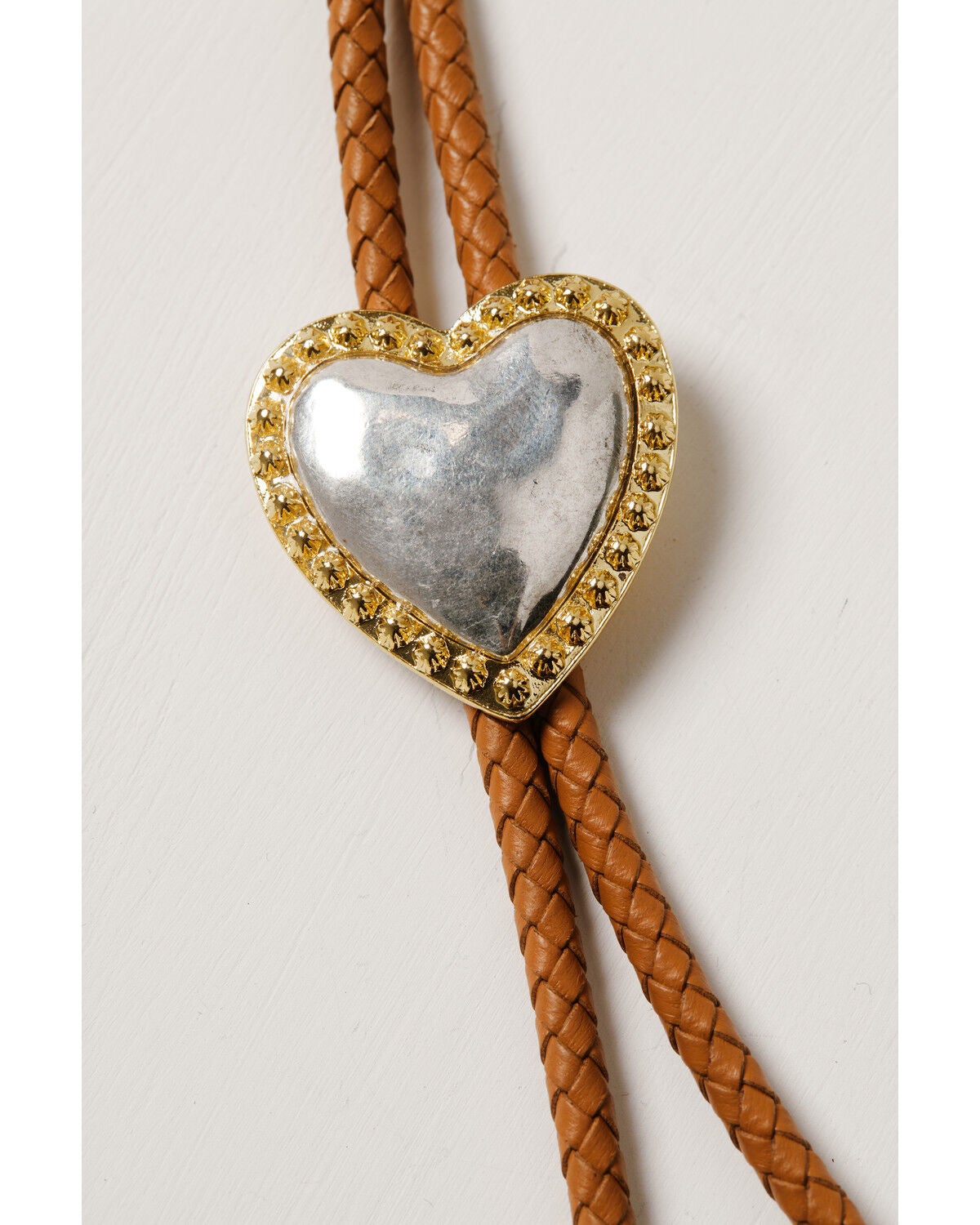 Image #2 - Shyanne Women's Western Muse 2-Ton Heart Concho Bolo Tie, Gold, hi-res