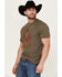 Image #2 - Wrangler Men's Cactus Logo Short Sleeve Graphic Print T-Shirt , Brown, hi-res
