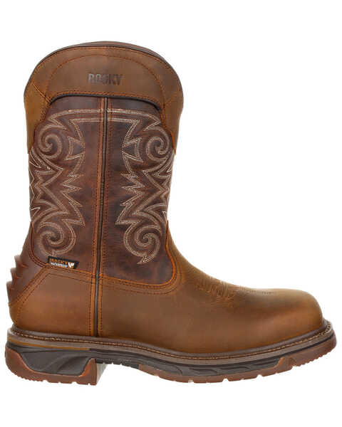 Image #2 - Rocky Men's Iron Skull Waterproof Western Boots - Composite Toe, Chestnut, hi-res