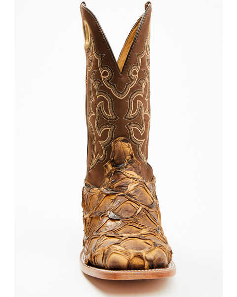 Image #4 - Cody James Men's Exotic Pirarucu Western Boots - Broad Square Toe , Beige/khaki, hi-res