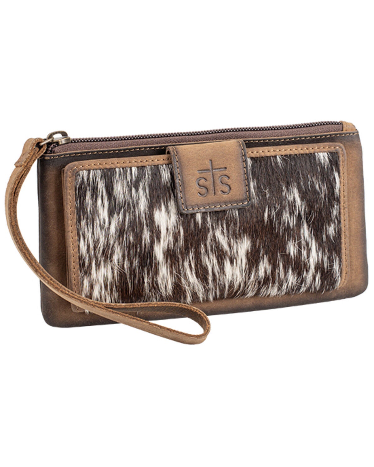STS Ranchwear by Carroll Women's Haley Cowhide Wallet, Brown, hi-res