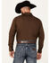 Image #4 - Gibson Trading Co Men's Basic Solid Twill Long Sleeve Snap Western Shirt, Dark Brown, hi-res