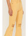 Image #2 - Sneak Peek Women's High Rise Distressed Flare Jeans, , hi-res