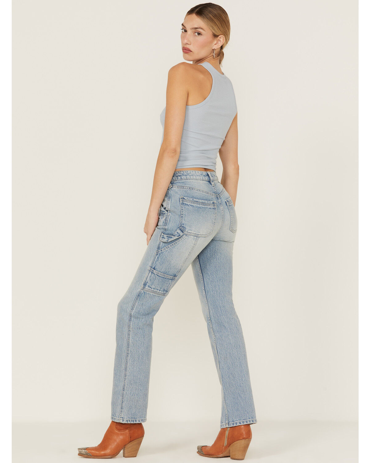 Image #4 - Cleo + Wolf Women's Carpenter Straight Denim Jeans, , hi-res