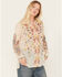 Image #2 - Johnny Was Women's Long Sleeve Floral Embroidered Blouse , Ivory, hi-res