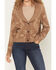 Image #3 - Pendleton Women's Textured Cardigan, Brown, hi-res
