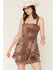 Image #2 - Ash & Violet Women's Bandana Print Mini Dress, Brown, hi-res