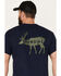 Image #4 - Browning Men's Elk Silhouette Short Sleeve Graphic T-Shirt, Navy, hi-res