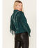 Shyanne Women's Suede Fringe Jacket, Deep Teal, hi-res