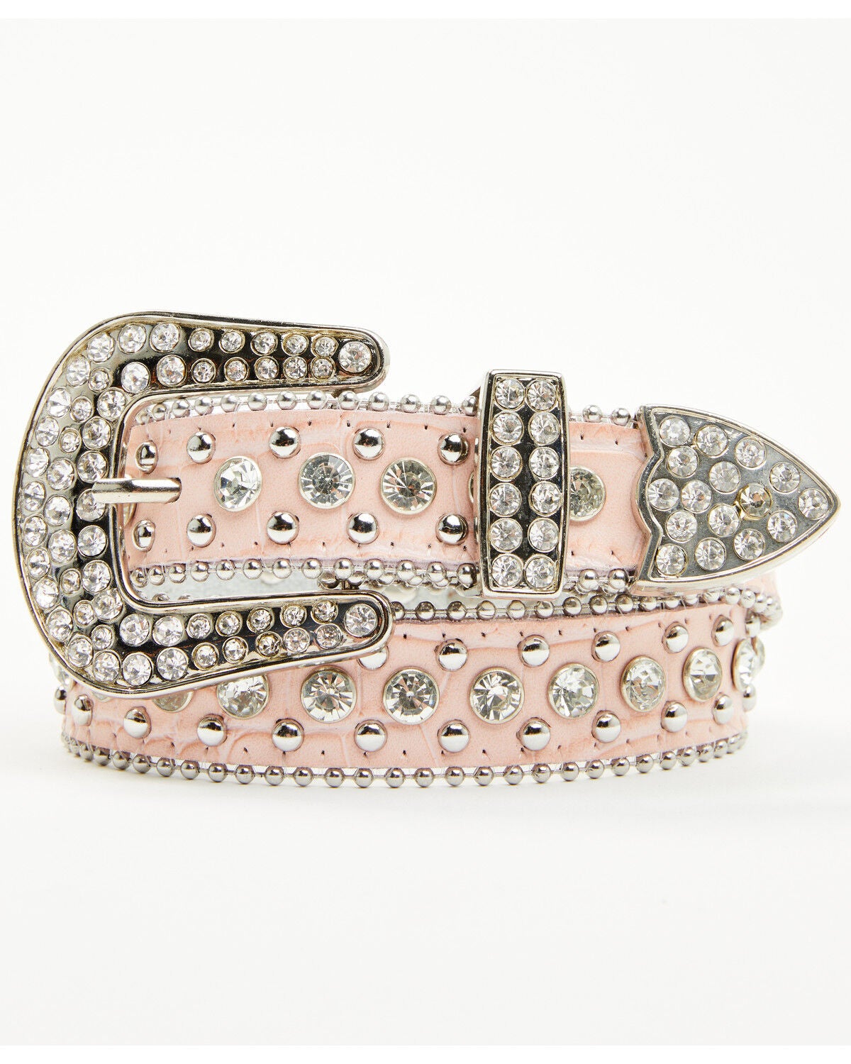 Shyanne Girls' Embellished Bling Belt, Pink, hi-res