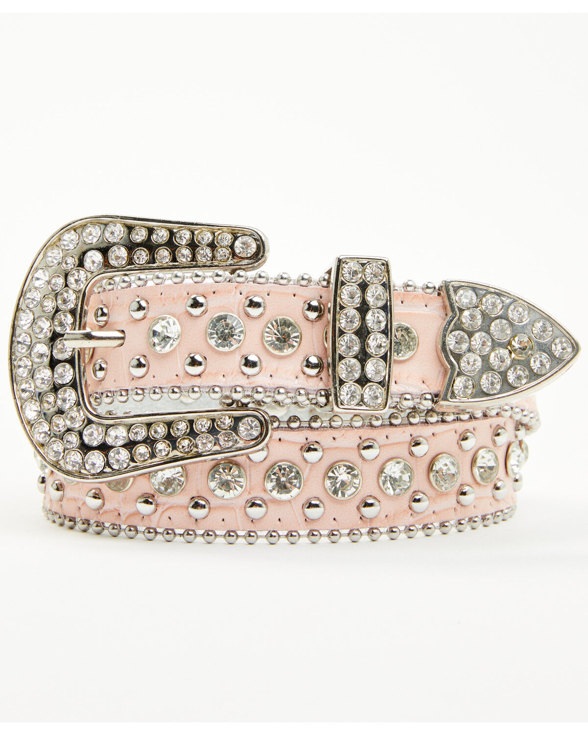 Image #1 - Shyanne Girls' Embellished Bling Belt, Pink, hi-res